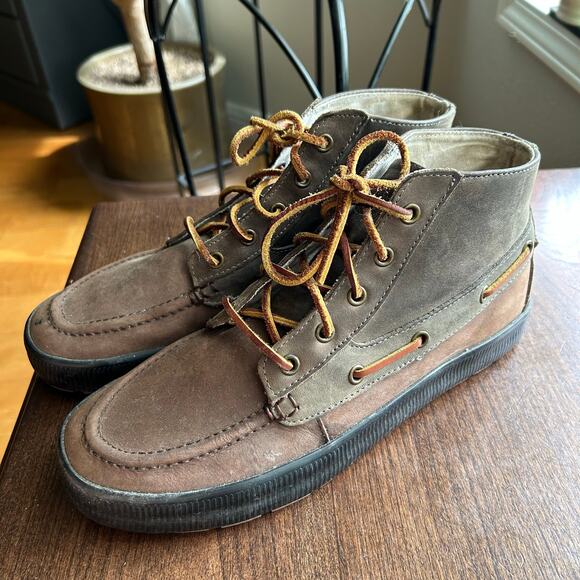 Polo Ralph Lauren Delmont Leather Boat Boots Shoes Men\'s size 9.5 D main image 4